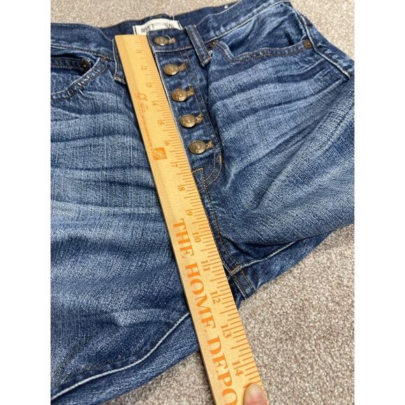 Rivet & Thread womens straight jeans sz 25 high waist Frey edge button fly denim - Picture 7 of 12